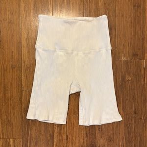 Onia white ribbed biker short - XS
